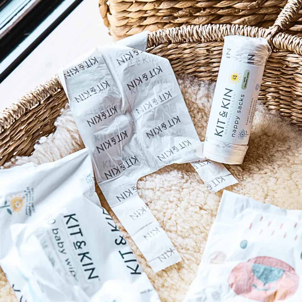 Kit & Kin Biodegradable Nappy Sacks, Pack of 60’s