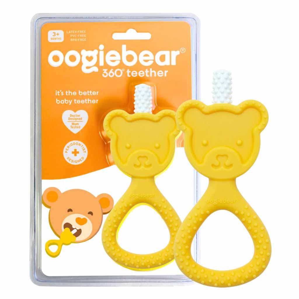 Oogiebear 360° Teether For 3+ Months Baby - Yellow Color