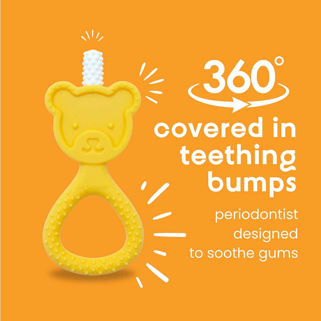 Oogiebear 360° Teether For 3+ Months Baby - Yellow Color