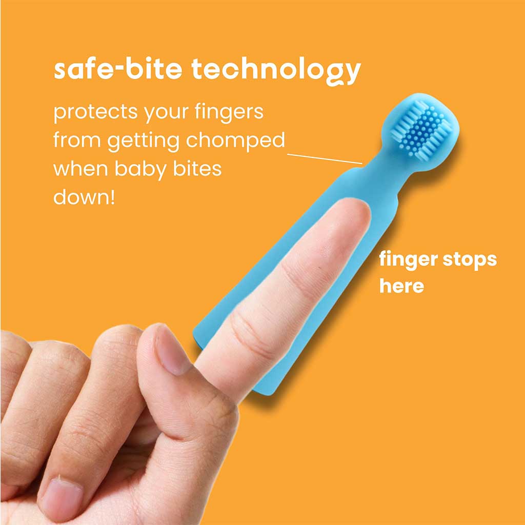 Oogiebear Baby Finger Brush & Tongue Scrapper For 3+ Months, Pack of 2’s