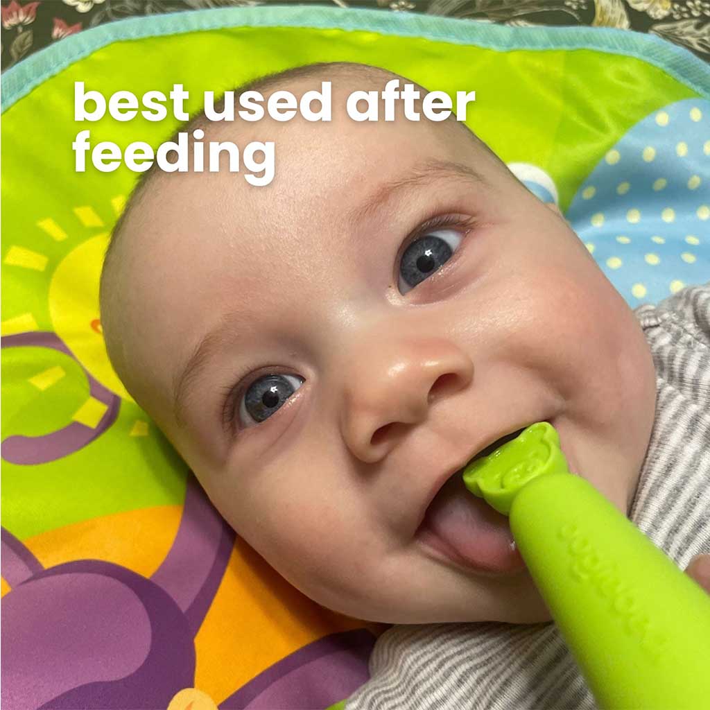 Oogiebear Baby Finger Brush & Tongue Scrapper For 3+ Months, Pack of 2’s