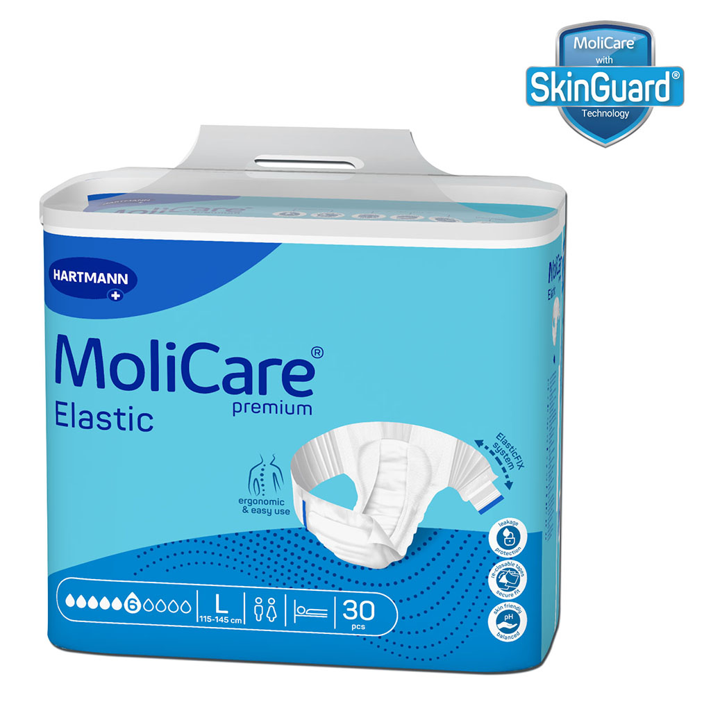 Hartmann Molicare Premium Elastic Adult Diapers 115x145cm - Large, Pack of 30's