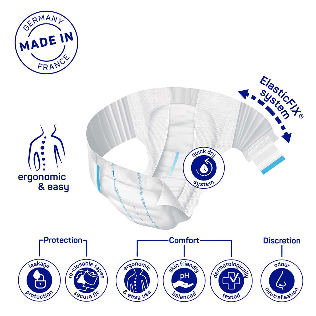 Hartmann Molicare Premium Elastic Adult Diapers 115x145cm - Large, Pack of 30's