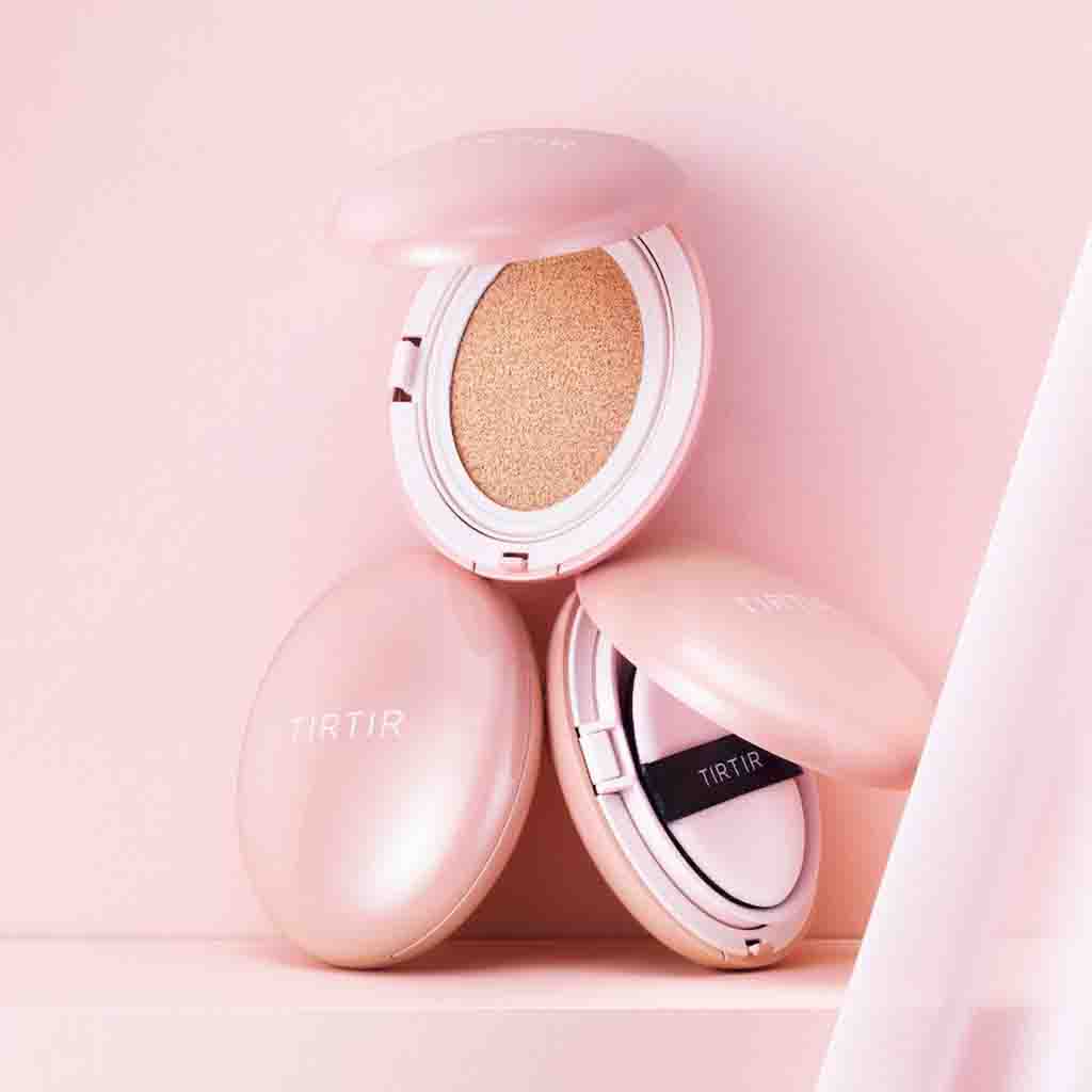 Tirtir Mask Fit All-Cover Pink Cushion Foundation 21C Cool Ivory 18g