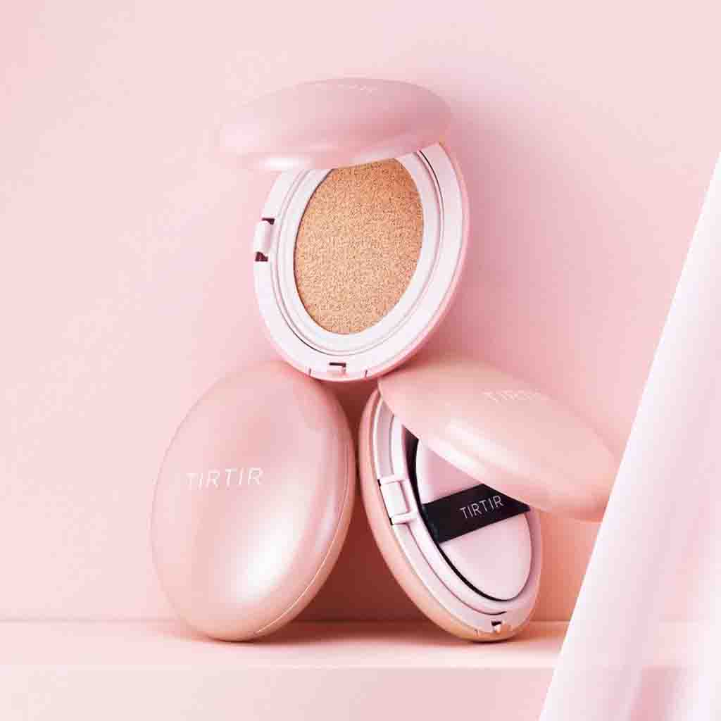 Tirtir Mask Fit All-Cover Pink Cushion Foundation 21N Ivory 18g