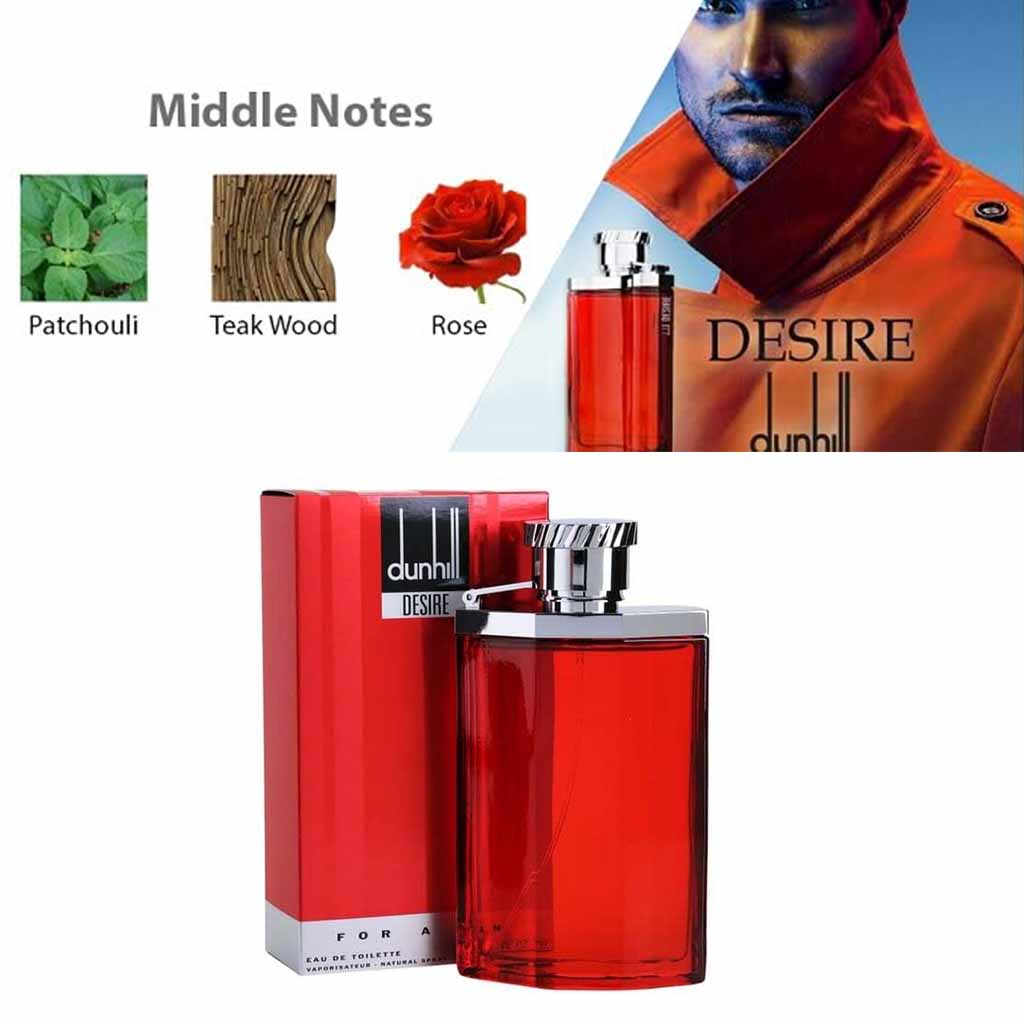 Dunhill Desire Red Eau De Toilette Woody Fragrance For Men 150ml
