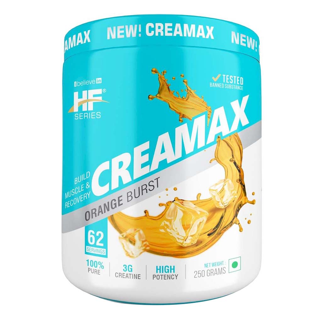 Healthfarm Creamax Creatine Monohydrate Powder - Orange Burst 250g, 62 Servings