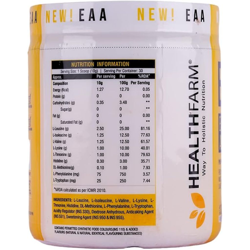 Healthfarm EAA Essential Aminos Supplement - Fruit Punch 300g, 30 Servings