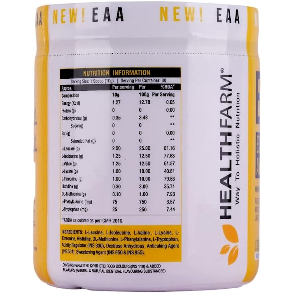 Healthfarm EAA Essential Aminos Supplement - Tango Orange 300g, 30 Servings