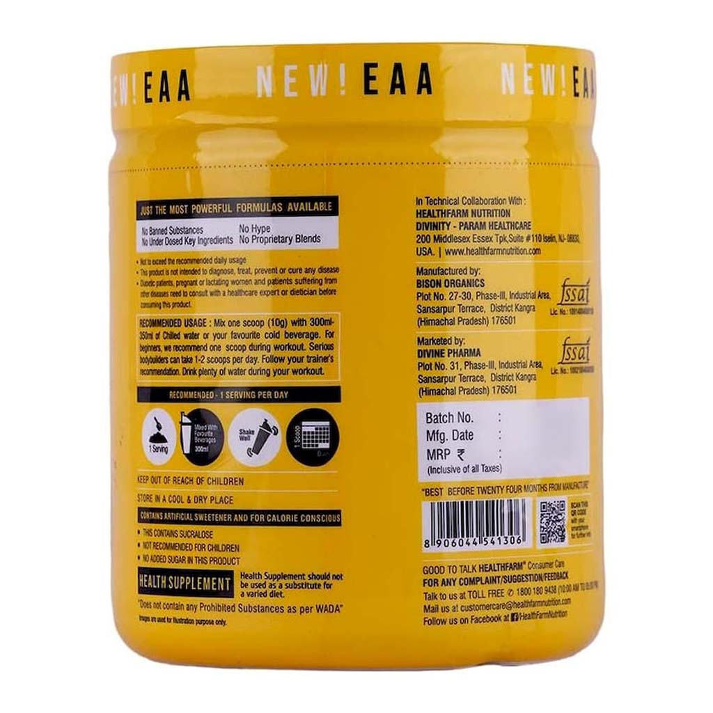 Healthfarm EAA Essential Aminos Supplement - Mango Twist 300g, 30 Servings