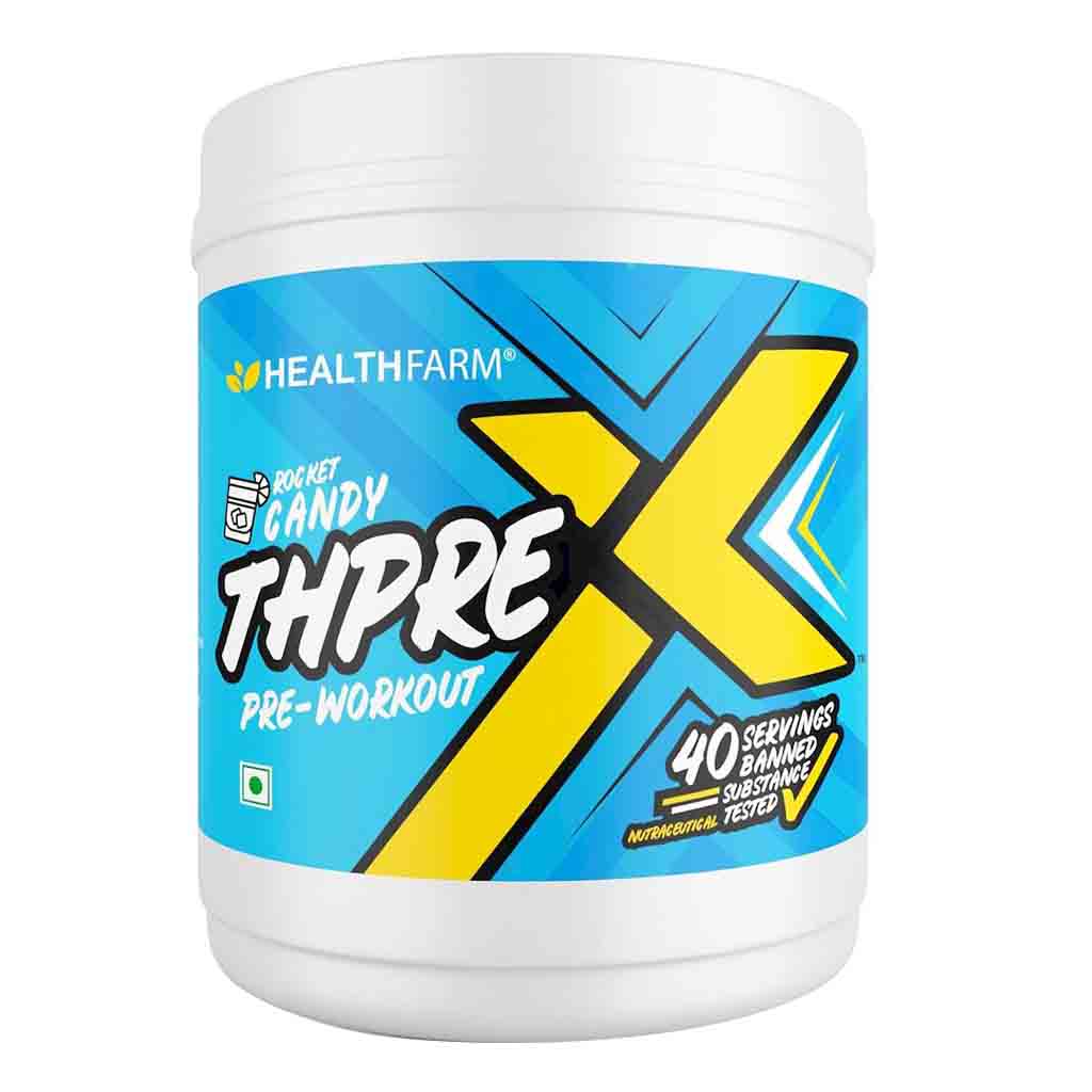 Healthfarm ThPreX Pre-Workout Supplement - Rocket Candy Flavor 500g, 40 Servings