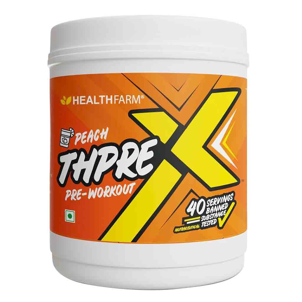 Healthfarm ThPreX Pre-Workout Supplement - Peach Flavor 500g, 40 Servings