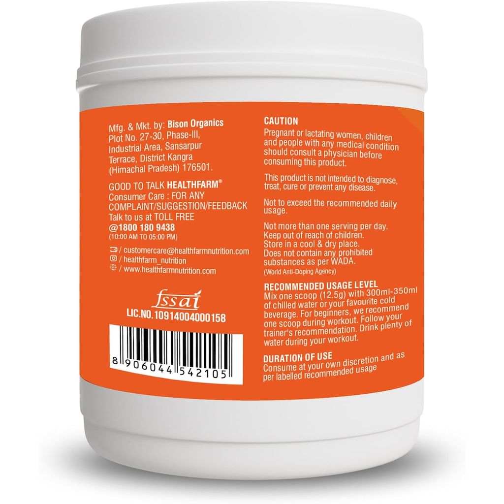 Healthfarm ThPreX Pre-Workout Supplement - Peach Flavor 500g, 40 Servings