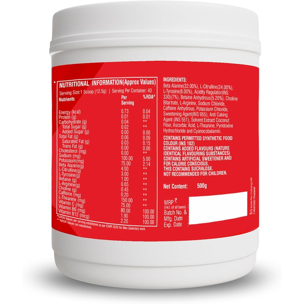 Healthfarm ThPreX Pre-Workout Supplement - Island Crush 500g, 40 Servings