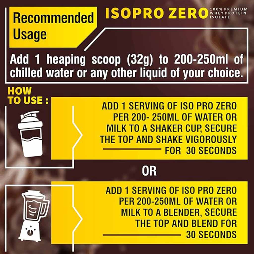 Healthfarm ISO Pro Zero Whey Protein Isolate Powder, Triple Chocolate 2kg - 62 Servings