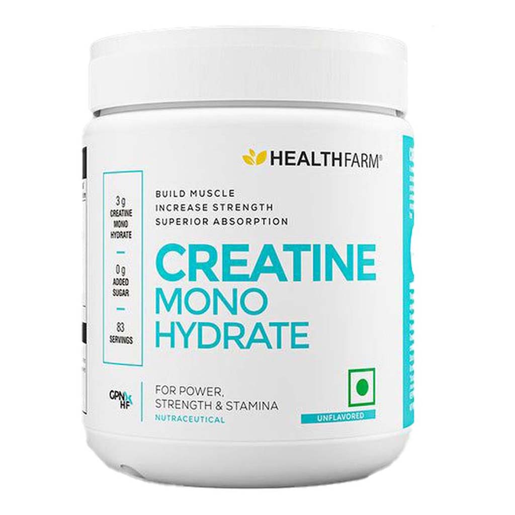 Healthfarm Creatine Monohydrate Unflavored Powder 250g - 83 Servings