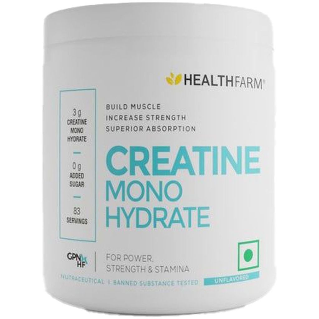 Healthfarm Creatine Monohydrate Unflavored Powder 250g - 83 Servings