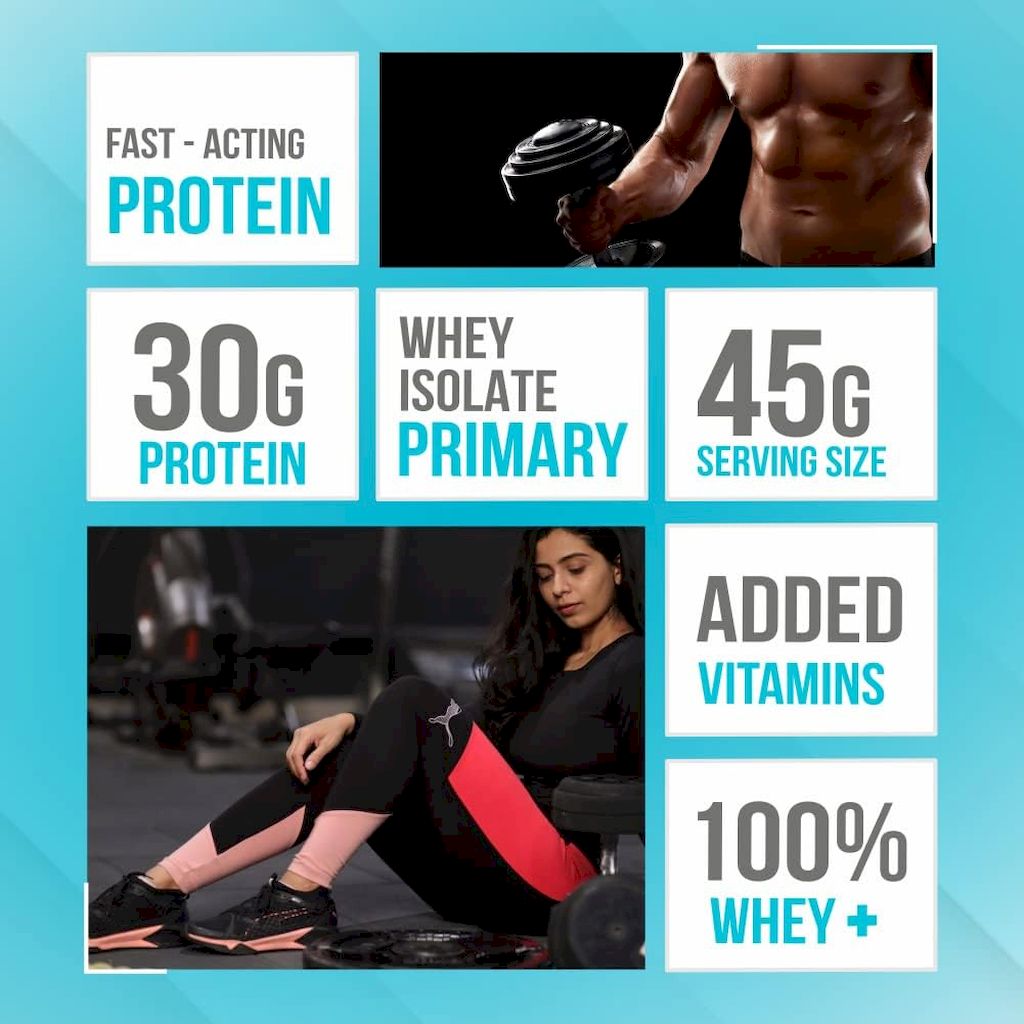 Healthfarm Nitro Fusion Whey Isolate Protein Powder - Blueberry Muffin 2kg - 62 Servings