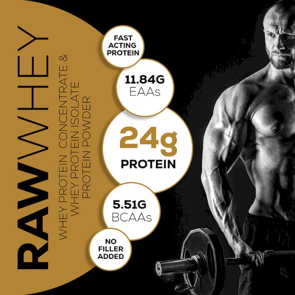 Healthfarm Raw Unflavored Whey Protein Powder 1kg - 33 Servings