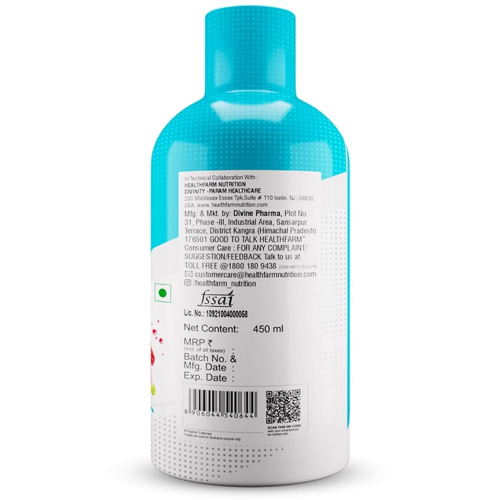 Healthfarm L-Carnitine Core 3000 Liquid - Fruit Punch Flavor, 450ml