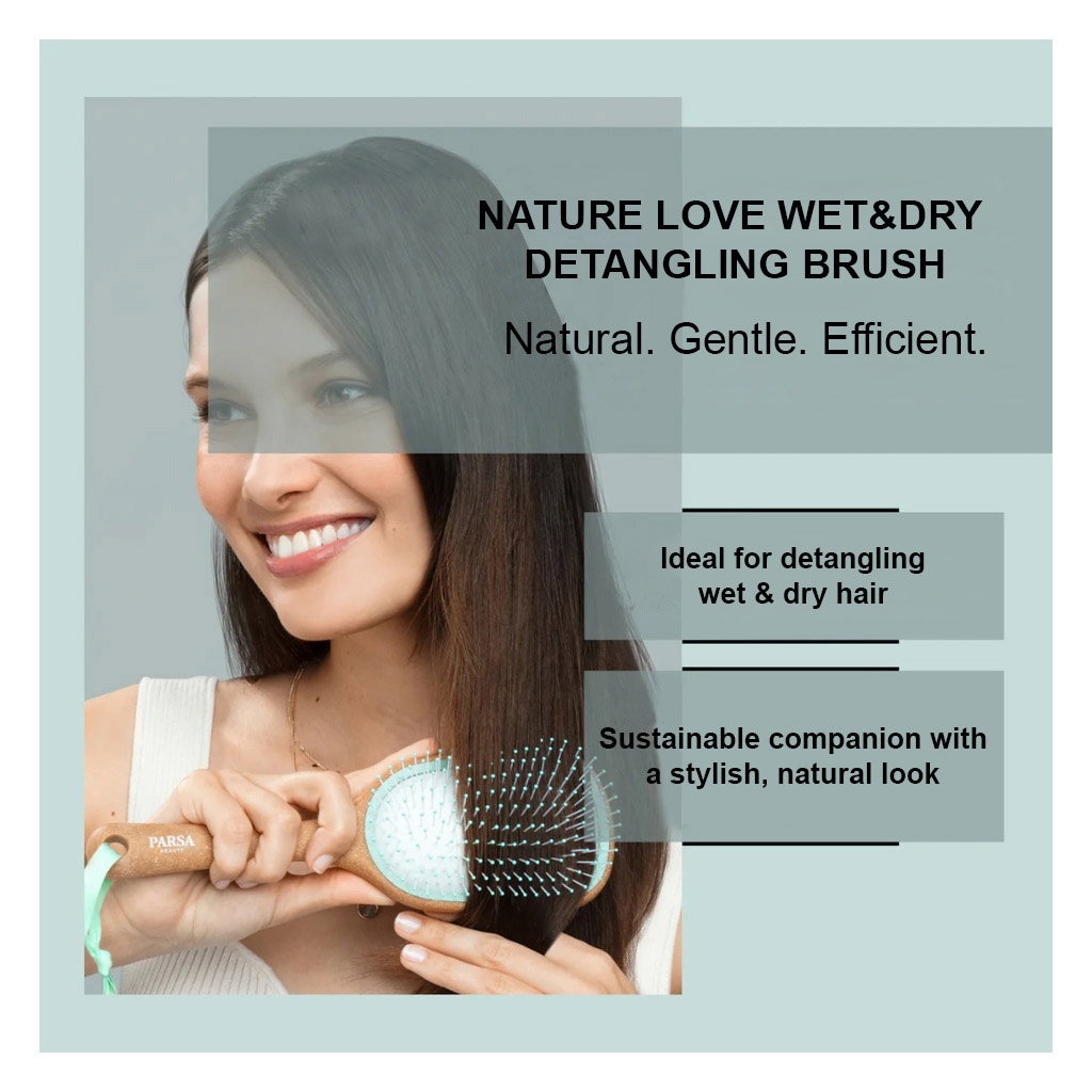 Parsa Beauty Nature Love Cork Detangling Hairbrush