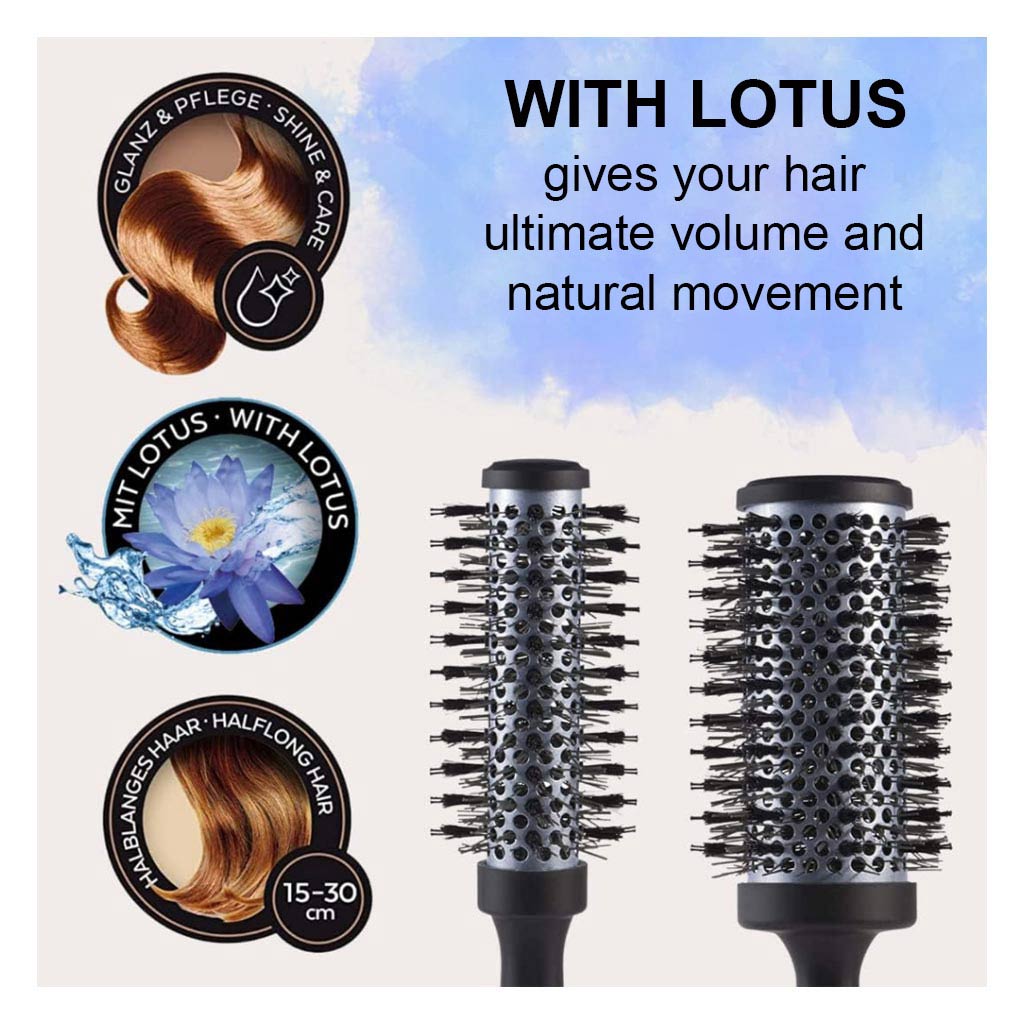 Parsa Beauty Lotus & Zinc, Volume & Body Round Hairbrush