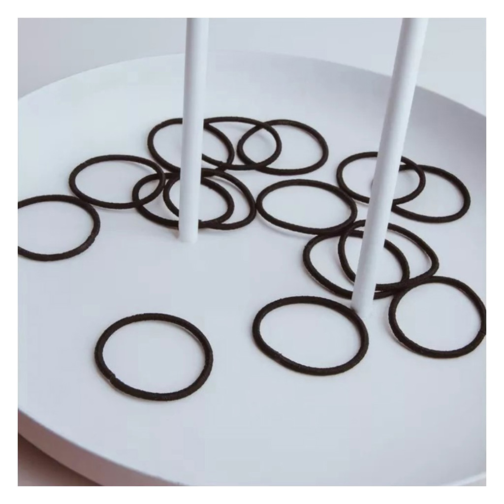 Parsa Beauty Metal Free Hair Tie - Black, Pack of 12’s