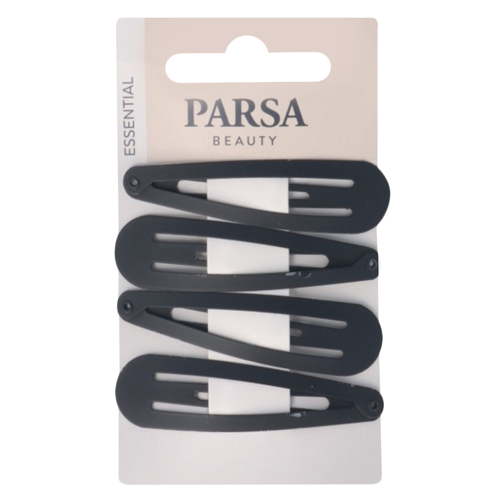 Parsa Beauty Matt Black Hair Clips, Pack of 4’s