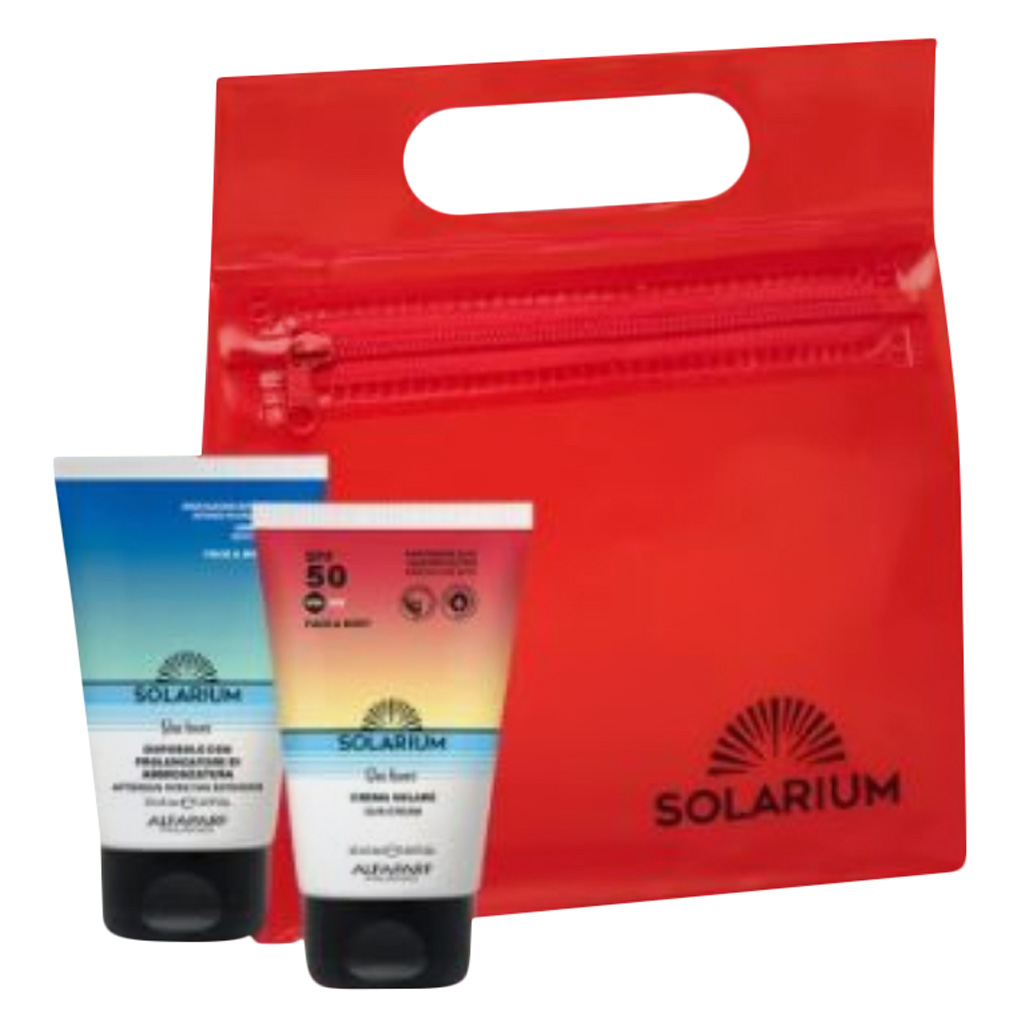 Solarium Travel Set With SPF50 Sun Cream 50ml + Aftersun With Tan Extender Face & Body Cream 50ml