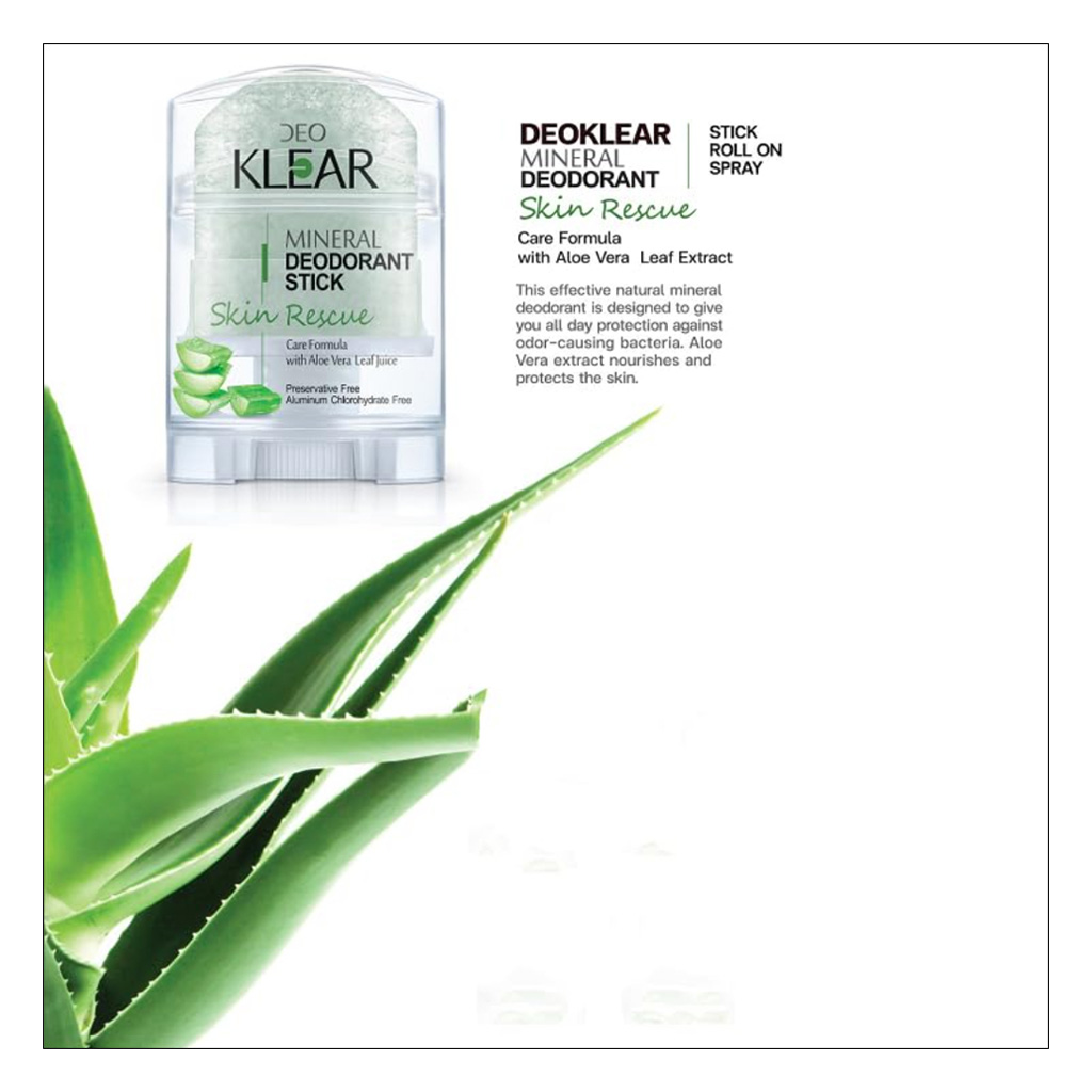 Deo Klear Skin Rescue Mineral Deodorant Stick 70g