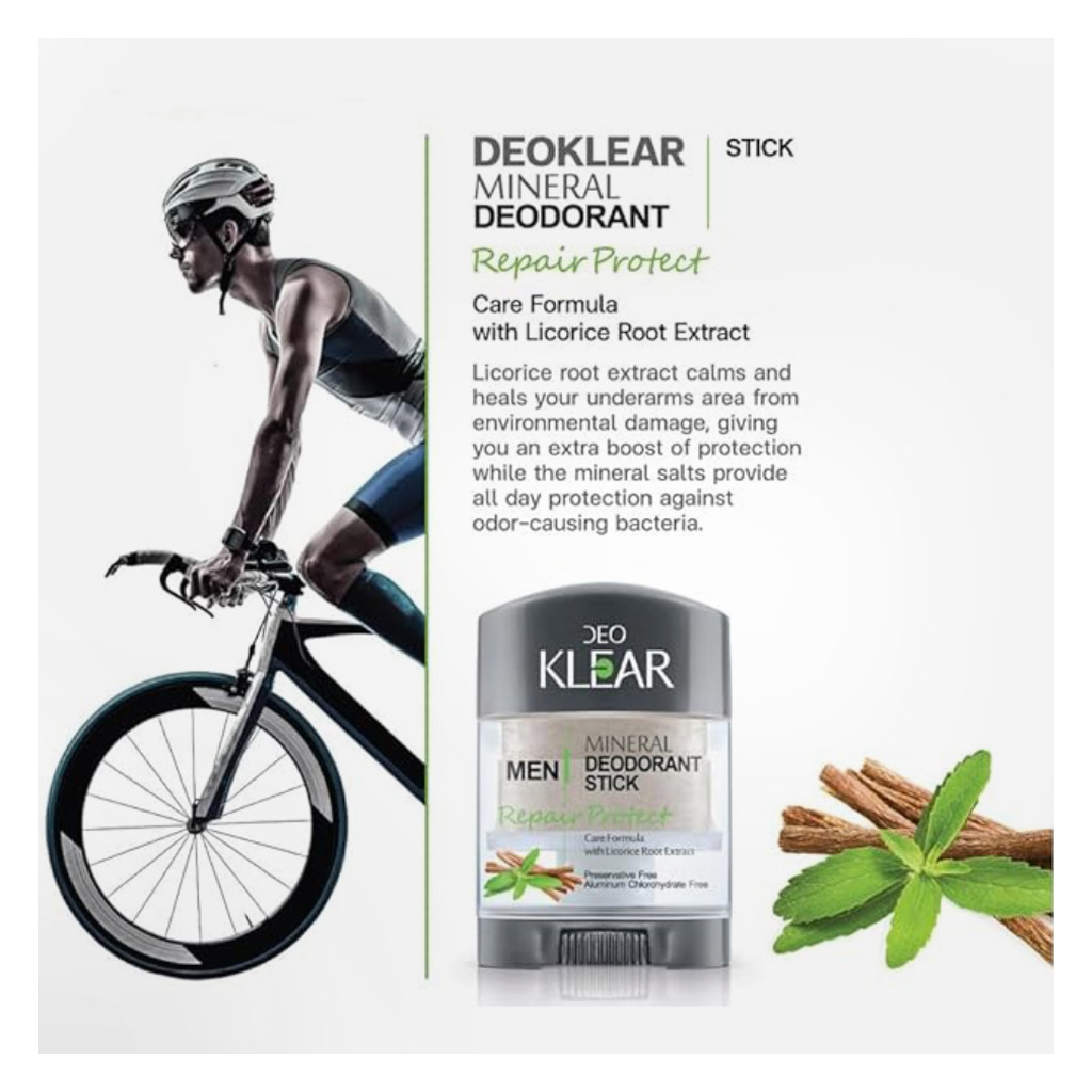Deo Klear Repair Protect Mineral Deodorant Stick For Men 70g