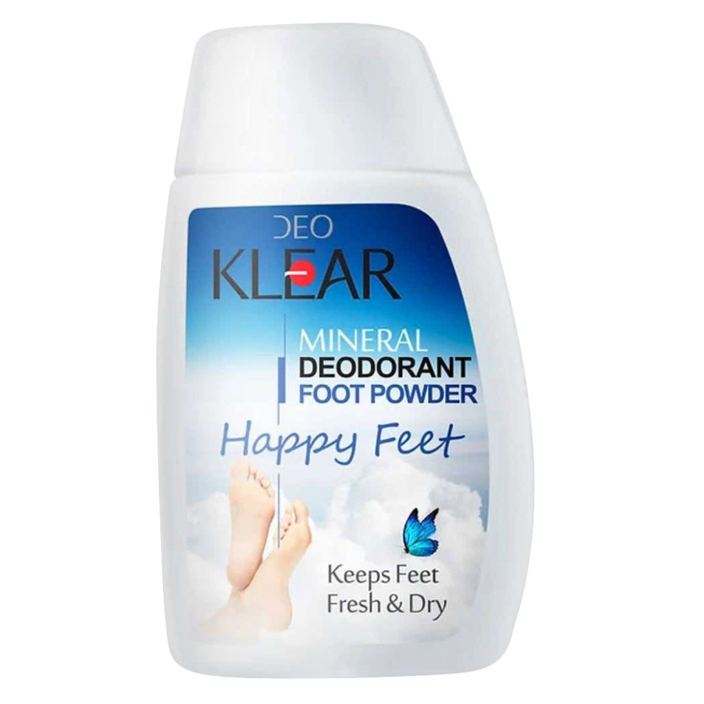Deo Klear Happy Feet Mineral Deodorant Foot Powder 50g