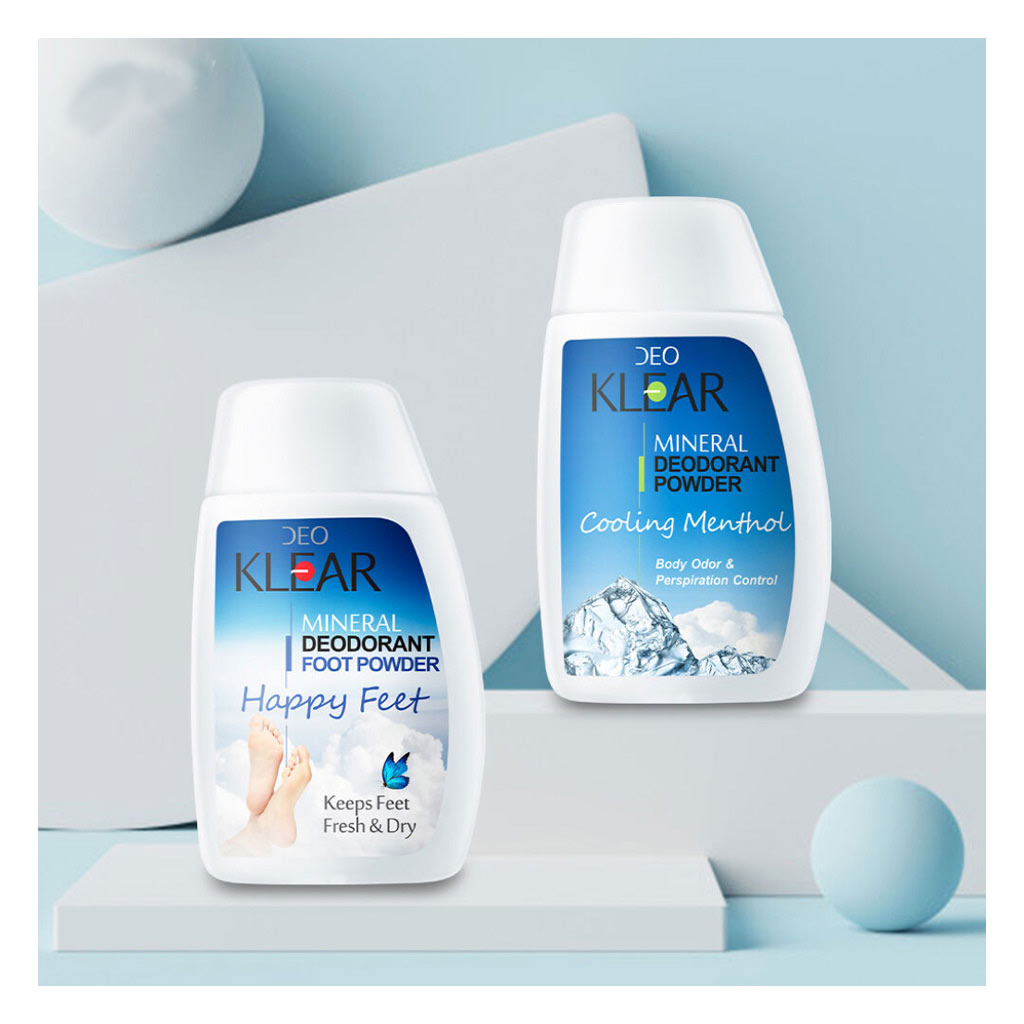 Deo Klear Happy Feet Mineral Deodorant Foot Powder 50g