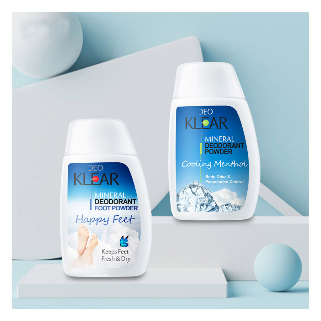 Deo Klear Cooling Menthol Mineral Deodorant Powder 50g