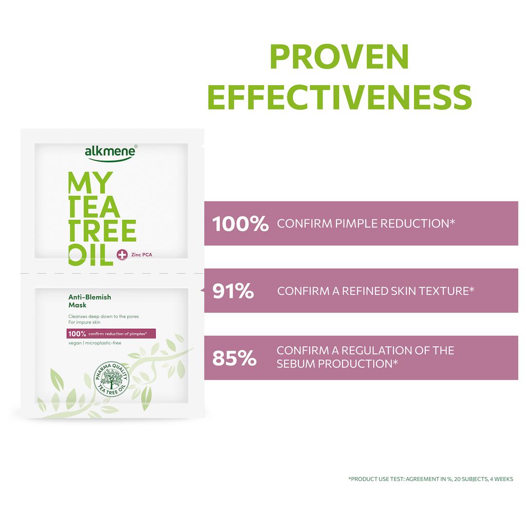 Alkmene My Tea Tree Oil Anti-Blemish Face Mask 7ml, Pack of 2's
