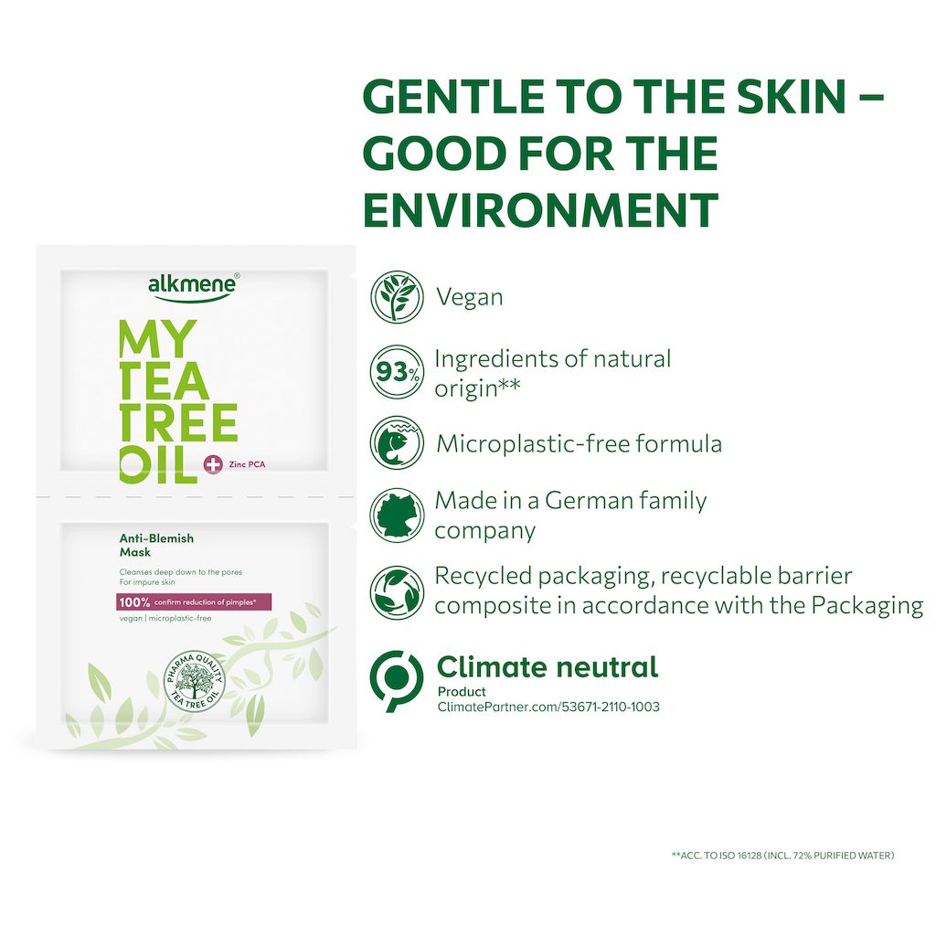 Alkmene My Tea Tree Oil Anti-Blemish Face Mask 7ml, Pack of 2's