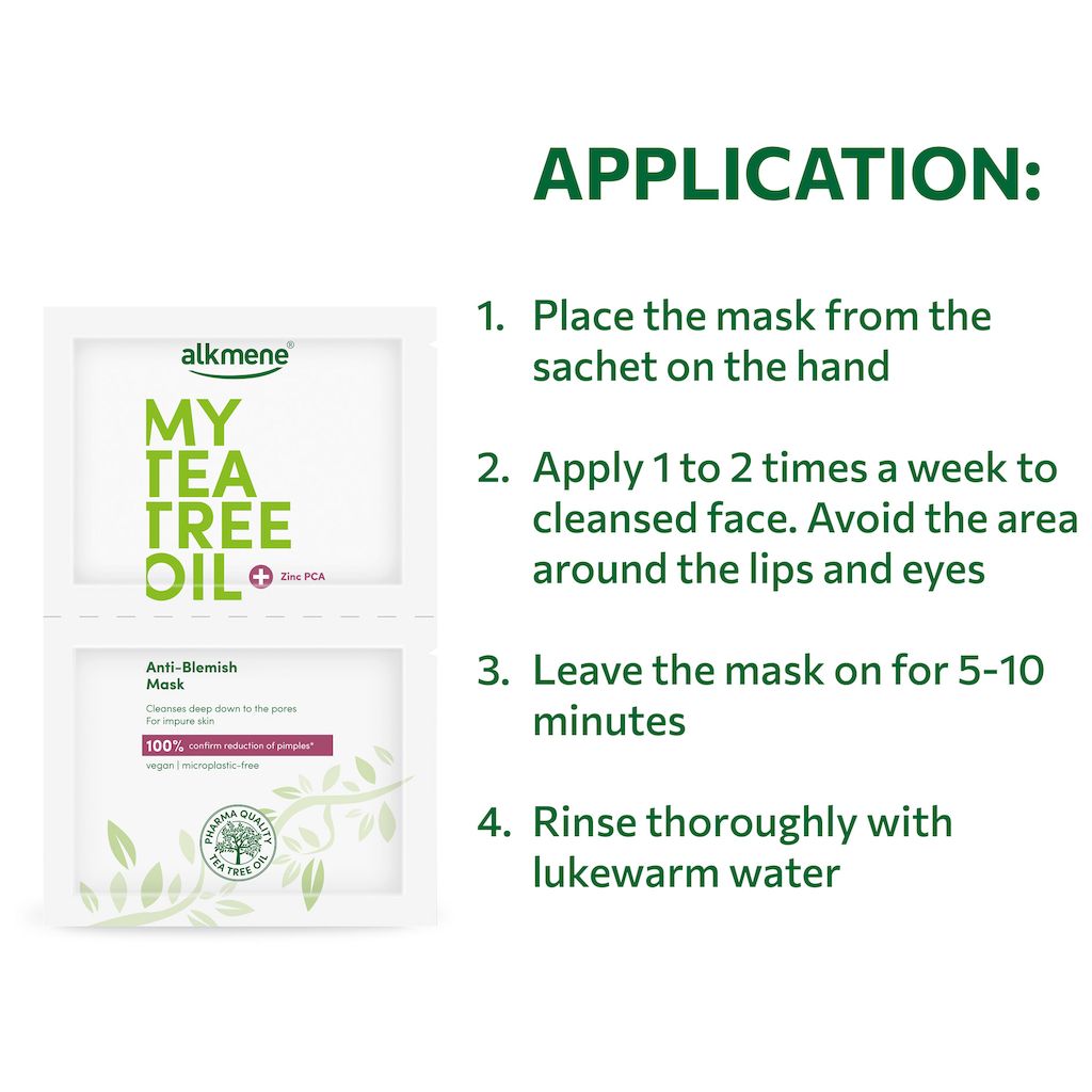 Alkmene My Tea Tree Oil Anti-Blemish Face Mask 7ml, Pack of 2's