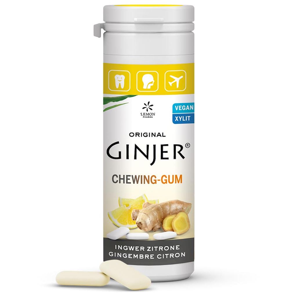 Ginjer Chewing Gum 30g - Lemon Flavor
