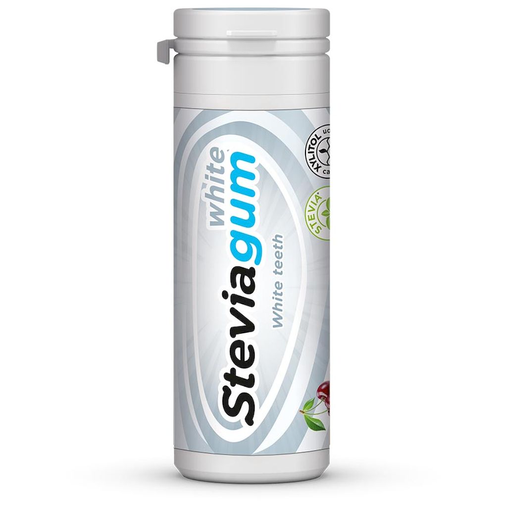 Ginjer Steviagum White Chewing Gum 30g - Cherry 