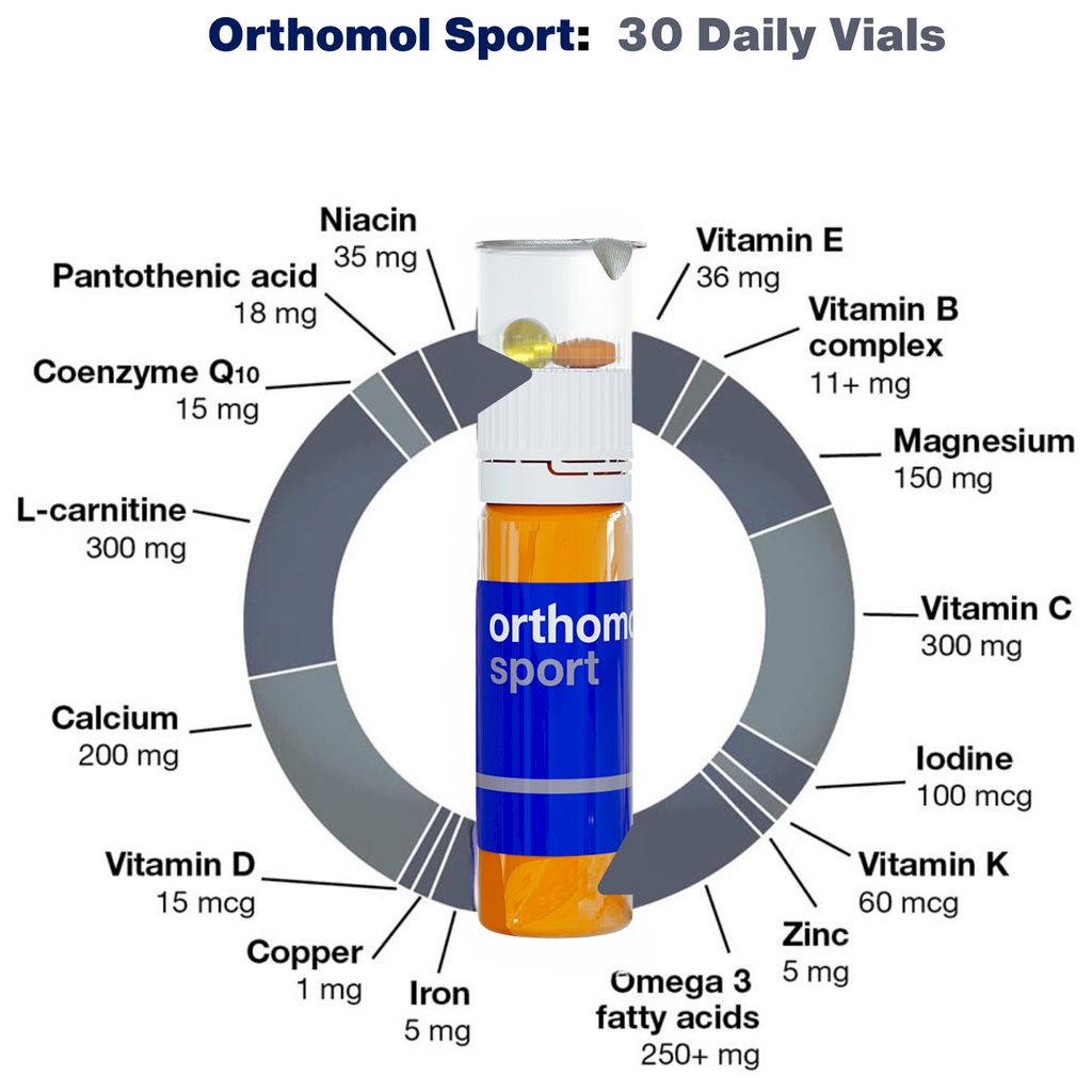 Orthomol Sport Multivitamin & Minerals Vials 20ml, Pack of 7's