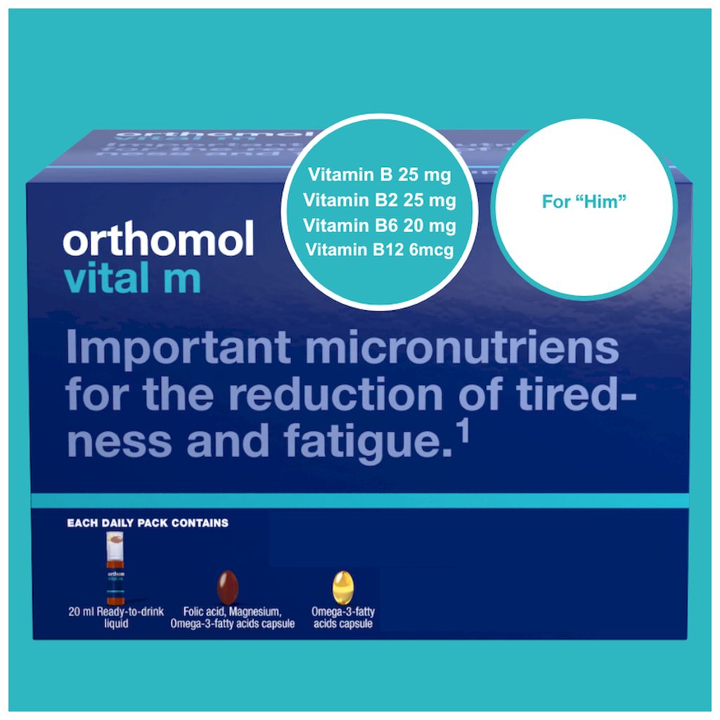 Orthomol Vital M Men's Supplement Vials + Capsules, Pack of 30's