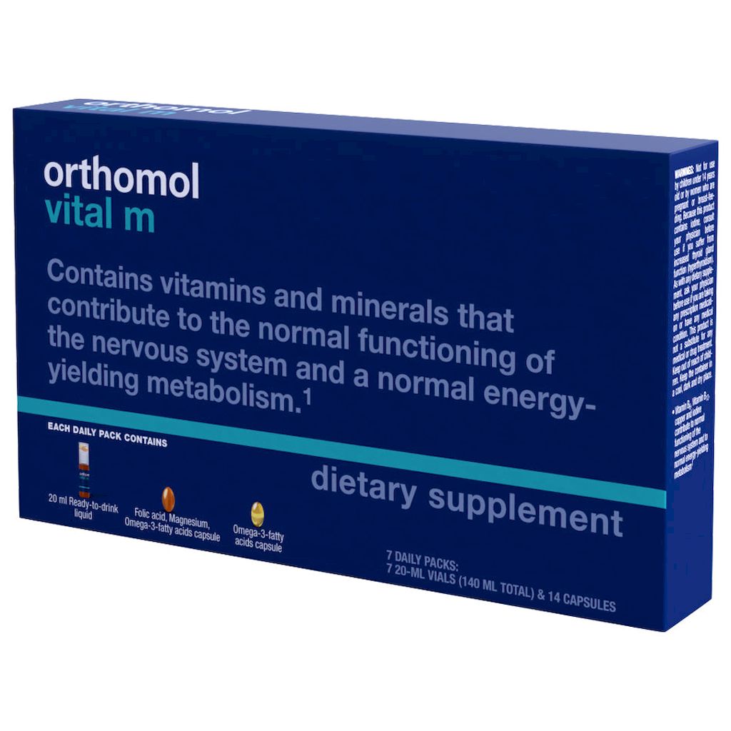 Orthomol Vital M Men's Supplement Vials + Capsules, Pack of 7's
