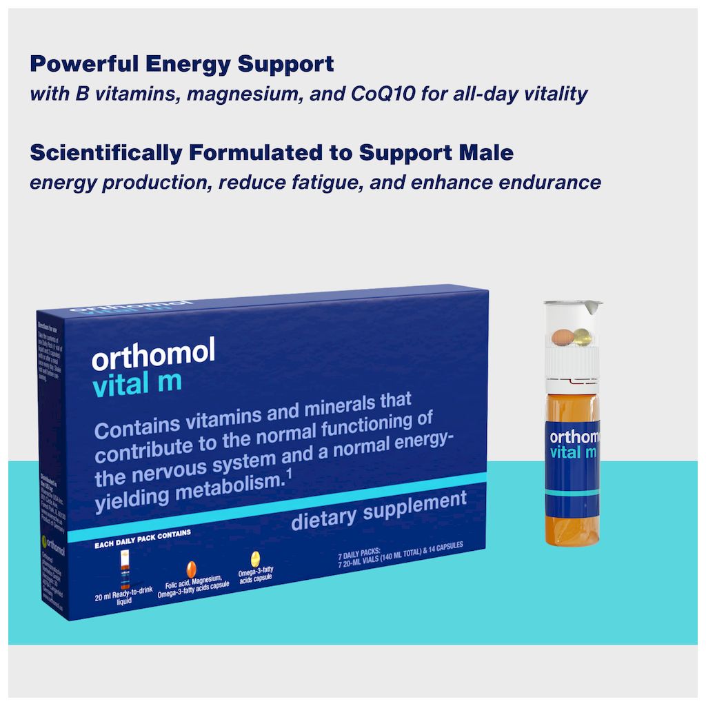 Orthomol Vital M Men's Supplement Vials + Capsules, Pack of 7's