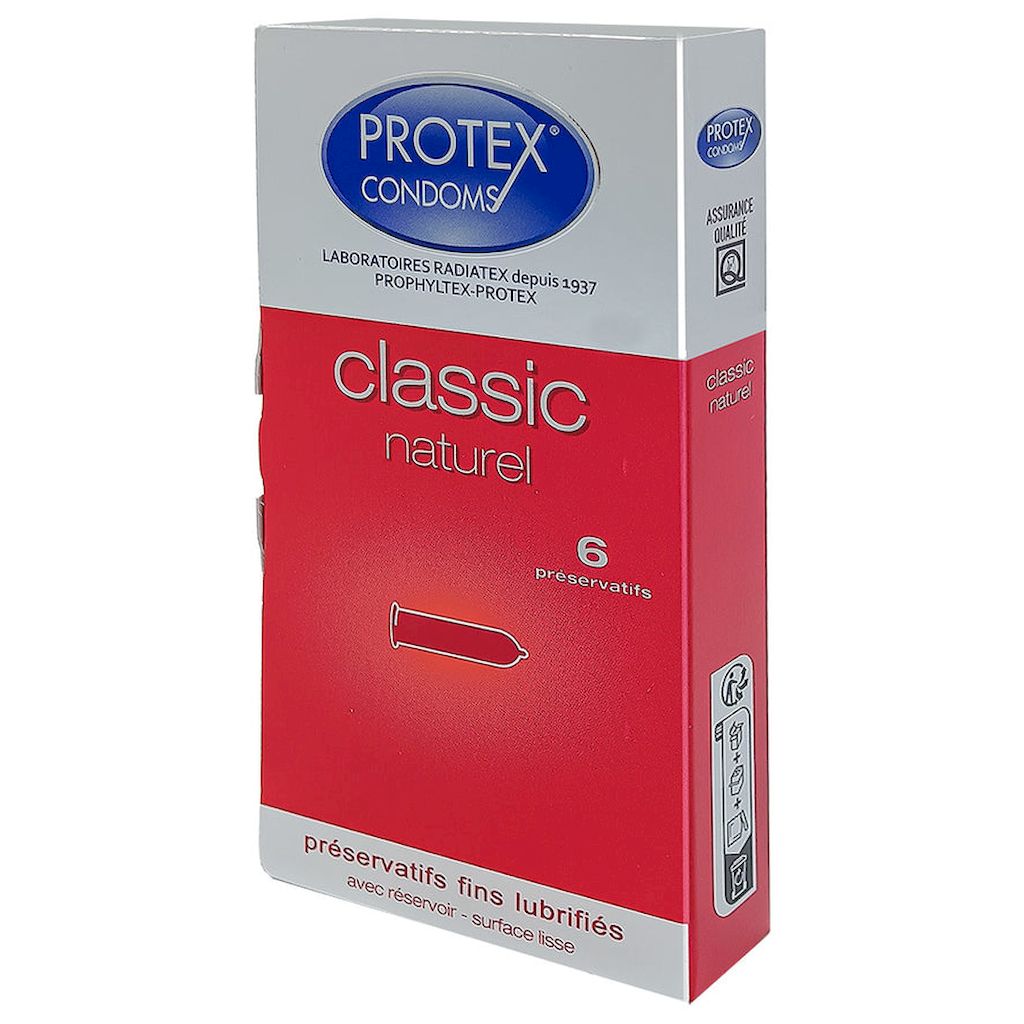 Protex Classic Naturel Condoms, Pack of 6's