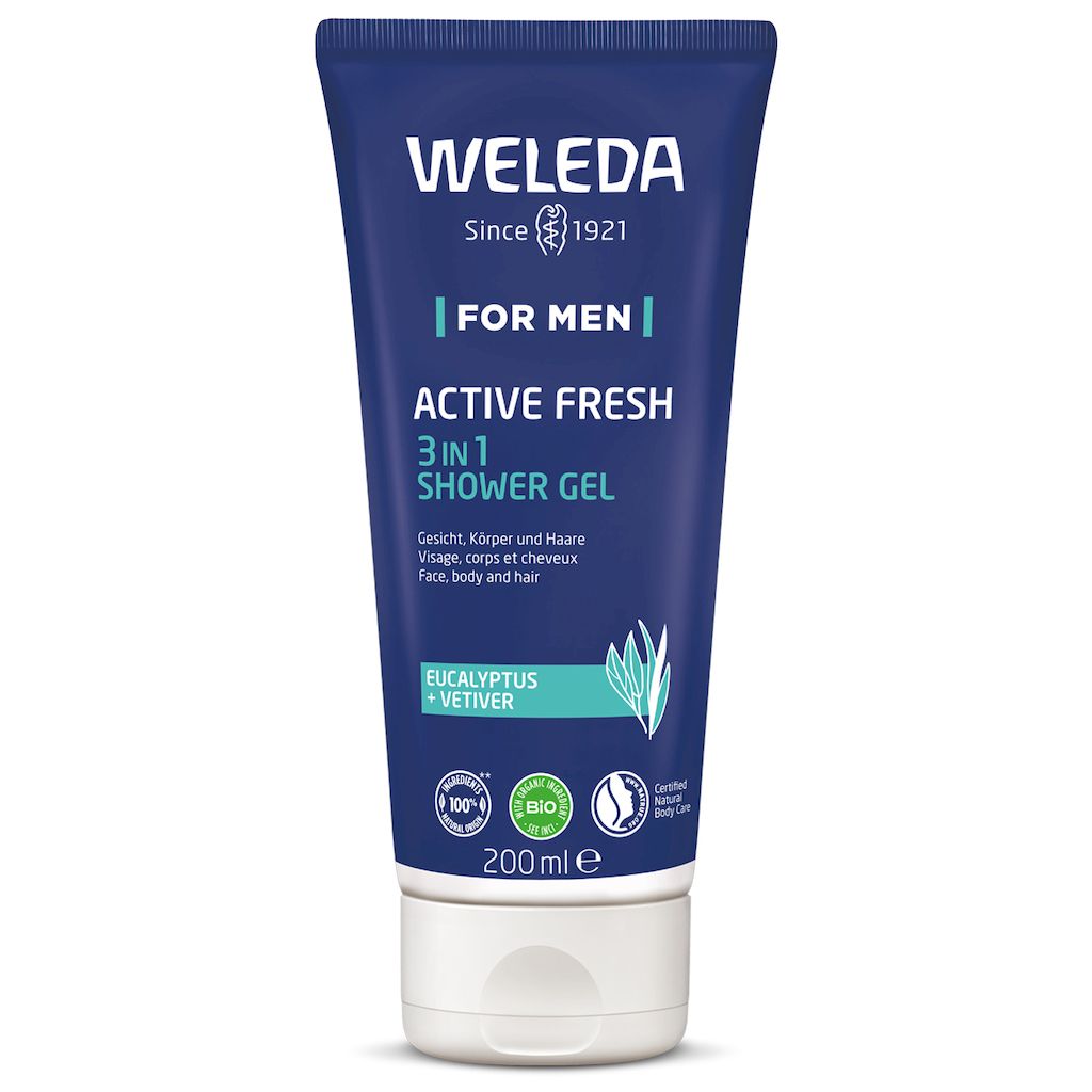 Weleda For Men Active Fresh 3-in-1 Shower Gel 200ml
