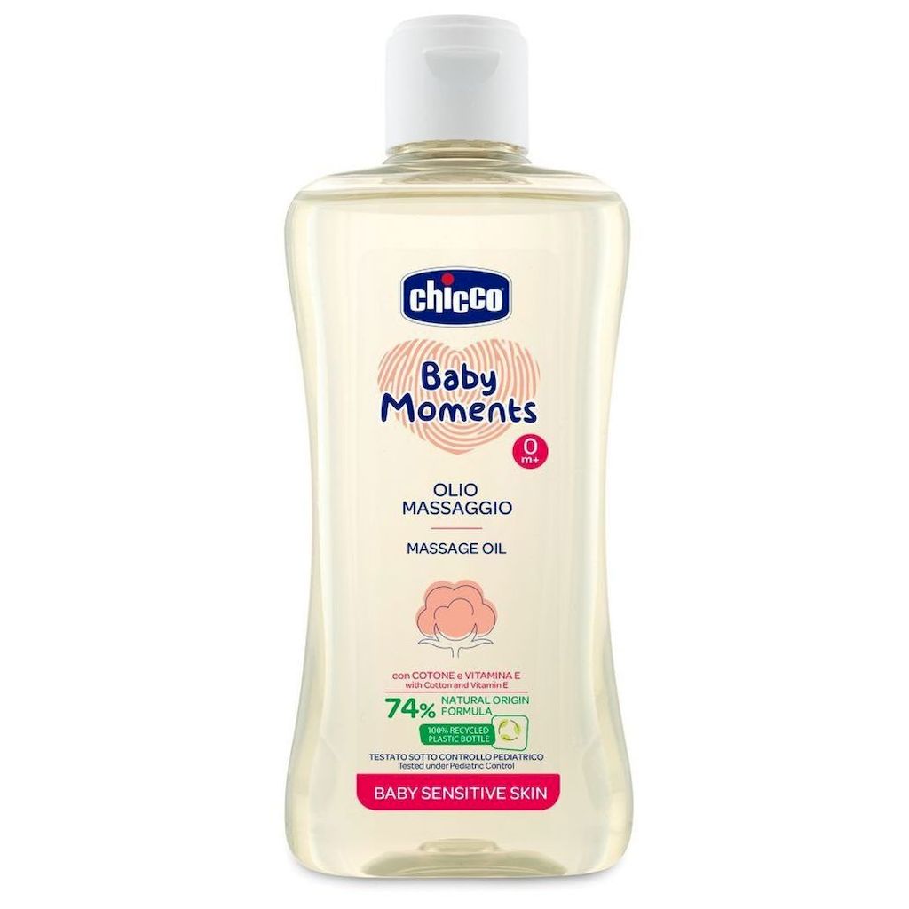 Chicco Baby Moments 0M+ Massage Oil For Sensitive Skin 200ml