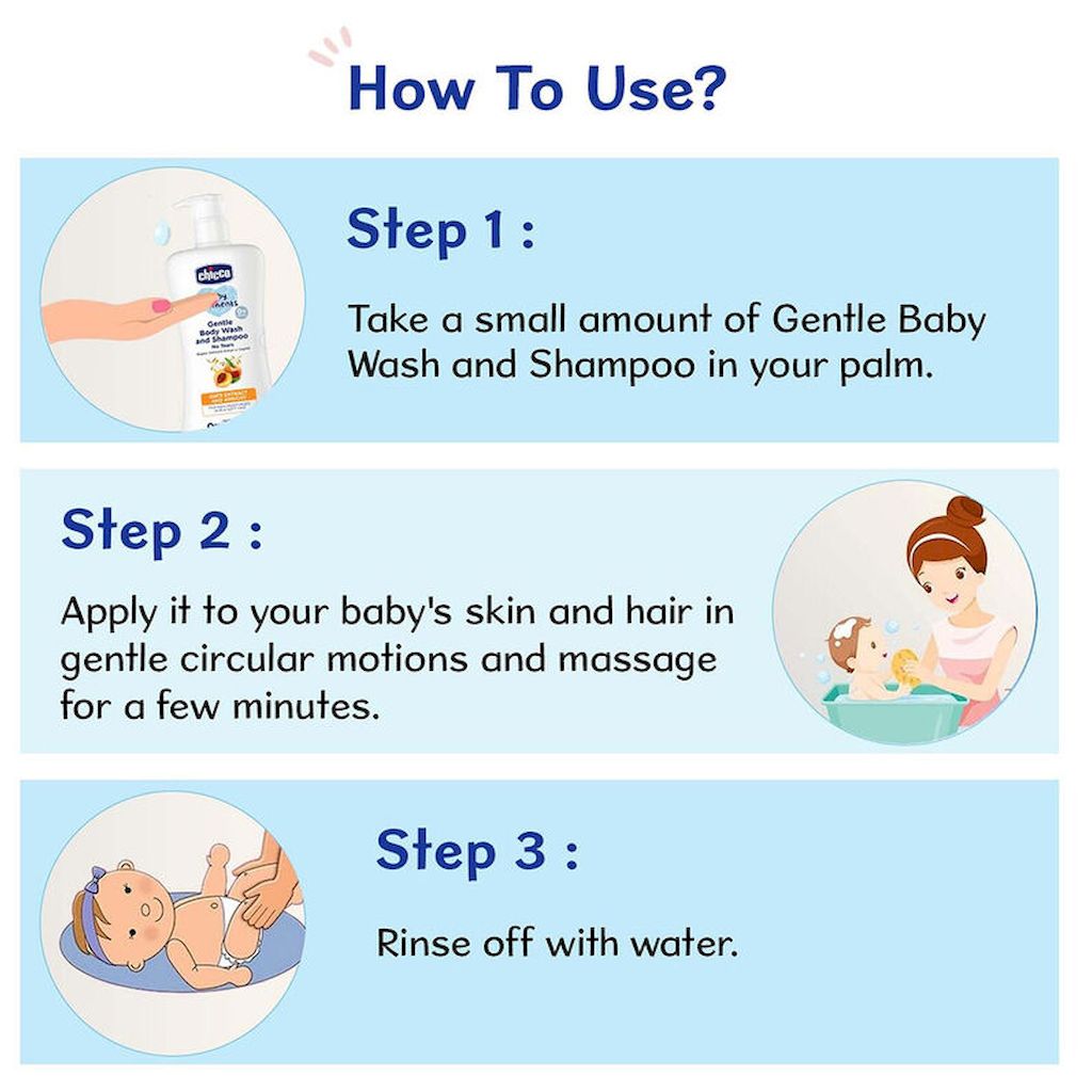 Chicco Baby Moments 0M+ Gentle Body Wash And Shampoo 200ml