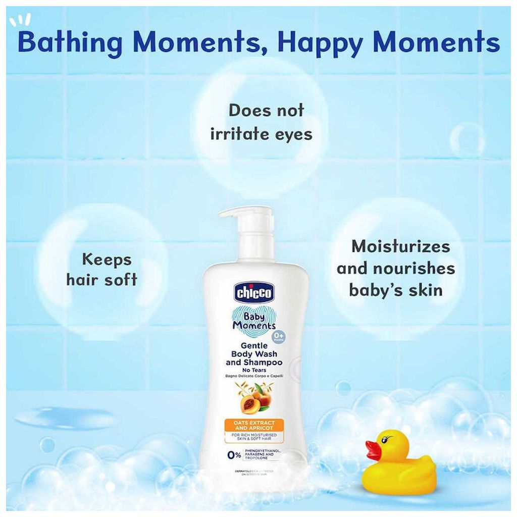 Chicco Baby Moments 0M+ Gentle Body Wash And Shampoo 500ml
