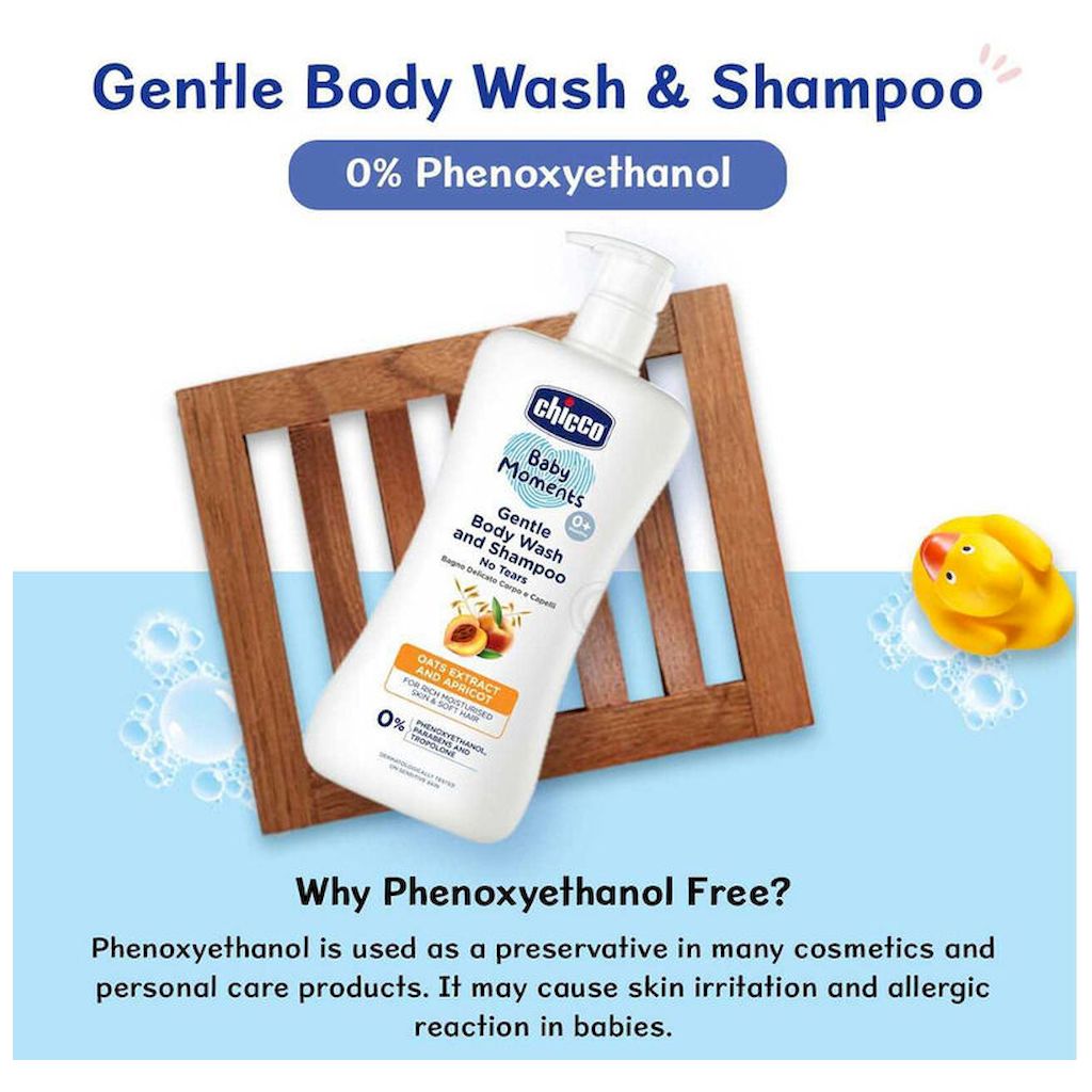 Chicco Baby Moments 0M+ Gentle Body Wash And Shampoo 500ml