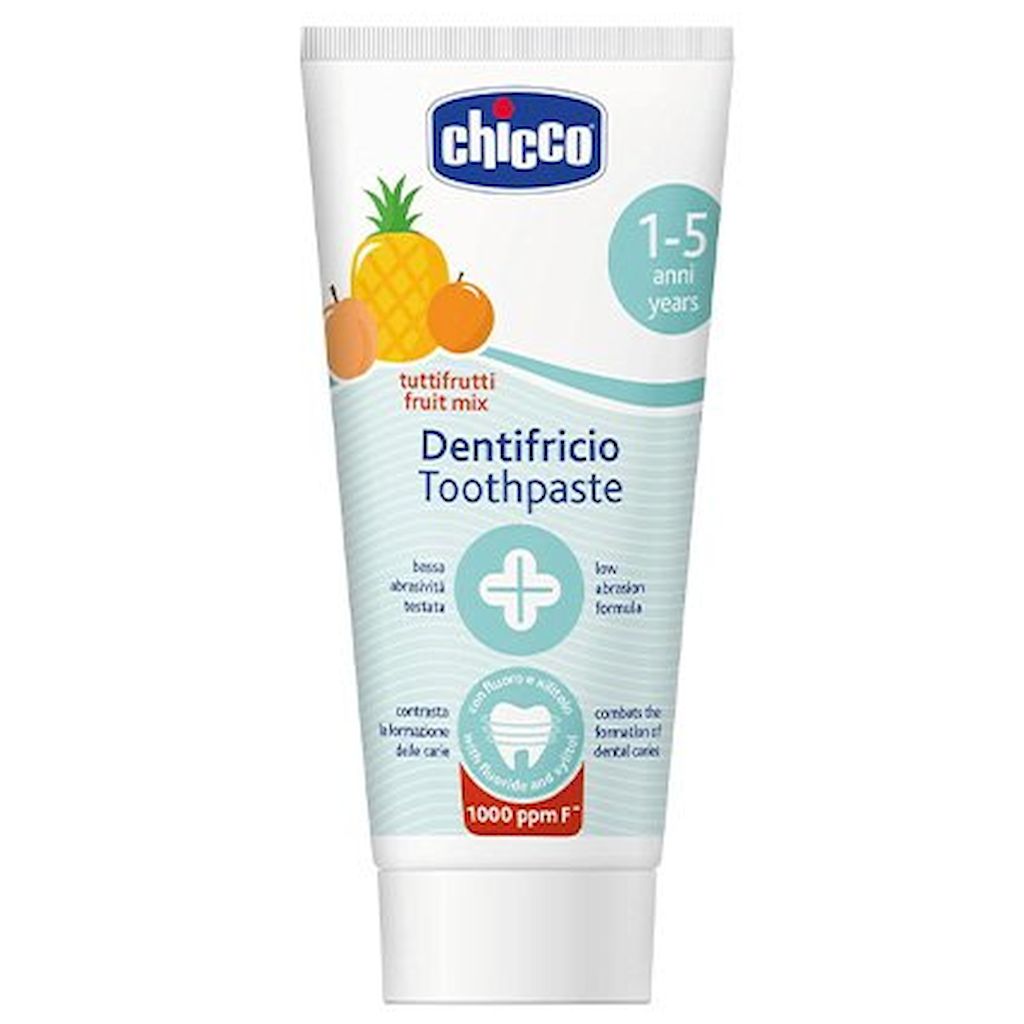 Chicco Kids Toothpaste For 1 To 5 Years 50ml - Tutti-Frutti Fruit Mix